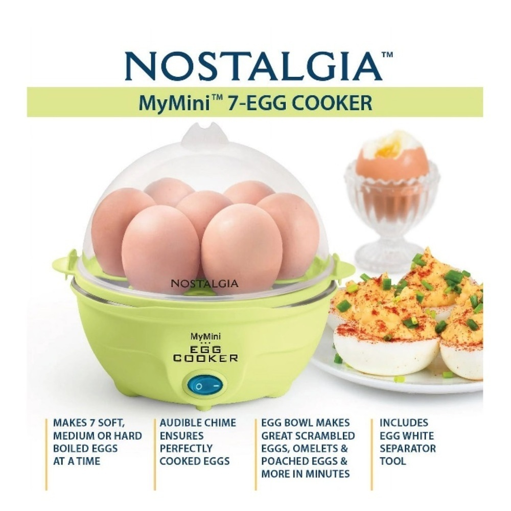 New in Box Nostalgia
MyMini Premium 7-Egg Cooker, Lime Green